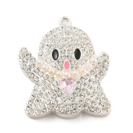 Alloy with Glass Rhinestone Pendants FIND-B033-01G-P-1