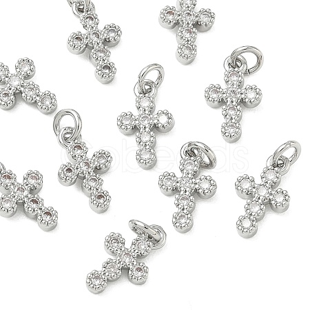 SHEGRACE Brass Micro Pave Cubic Zirconia Pendants XGRQ3D036-491P-1