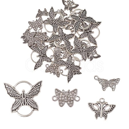 32Pcs Alloy Pendants & Links Connectors JX210A-1