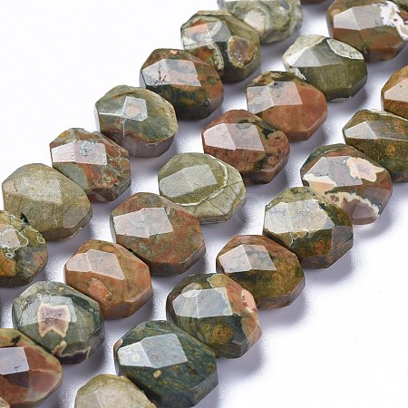 Natural Rhyolite Jasper Beads Strands G-L505-20-1