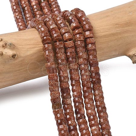 Synthetic Goldstone Heishi Beads Strands LS-G-A299-A03-01-1
