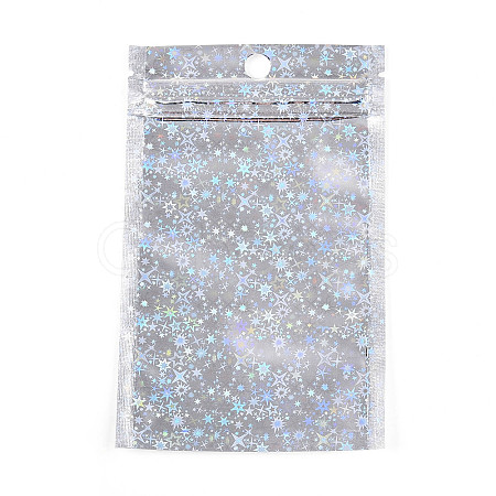Glitter Holographic Star Plastic Packaging Yin-yang Resealable Bags OPP-N002-02G-1