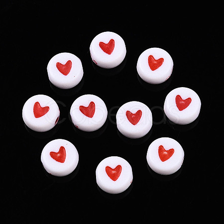 Opaque Acrylic Beads X-ACRP-T004-02A-1