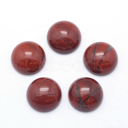 Natural Red Jasper Cabochons G-P393-R44-14.5mm-1