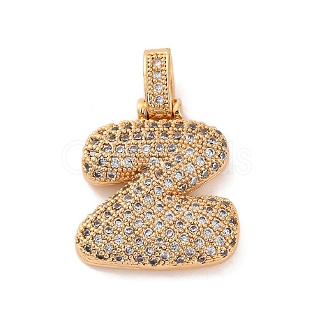 Brass Micro Pave Cubic Zirconia Pendants KK-C076-29Z-G01-1