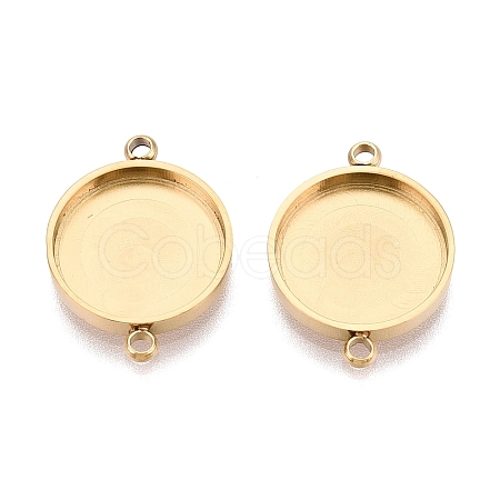 304 Stainless Steel Connector Cabochon Settings STAS-Q113-33A-G-1