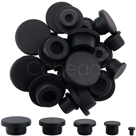 30Pcs 5 Styles Silicone Hole Plugs AJEW-GF0011-63C-1