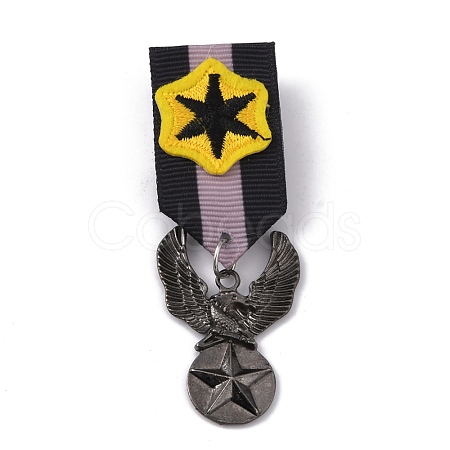 Eagle with Star Zinc Alloy Pendant Lapel Pins JEWB-WH0028-04B-1