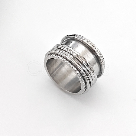 Retro Rotatable 304 Stainless Steel Finger Rings FS-WG84C22-43-1