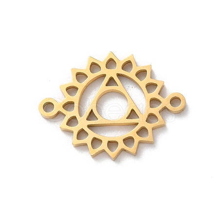 304 Stainless Steel Hollow Chakra Links STAS-S149-05G-1
