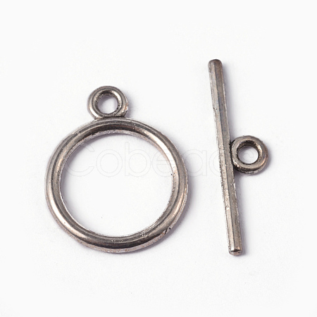 Tibetan Style Toggle Clasps TIBEP-A12208-S-FF-1