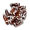 Tibetan Style dZi Beads Strands, Natural Dyed Agate Beads, Rice, Red, Ruyi Pattern, 30x10mm, Hole: 2mm