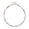 Faceted Round Natural Agate(Dyed & Heated) Beaded Necklaces for Women, Lavender, 15.94 inch(40.5cm)