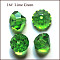 K9 Glass, Imitation Austrian Crystal Beads, Grade AAA, Faceted, Diamond, Lime Green, 7x5mm, Hole: 0.9~1mm