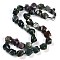 Natural Indian Agate Nuggets Beaded Necklaces for Women Men, 20.08~21.26 inch(51~54cm)