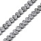 Electroplated Natural Lava Rock Beads Strands, Heart, Silver Plated, 6x6.5x3mm, Hole: 1mm, about 82pcs/strand, 16.14''(41cm)