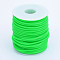 Hollow Pipe PVC Tubular Synthetic Rubber Cord, Wrapped Around White Plastic Spool, Lime, 3mm, Hole: 1.5mm, about 27.34 yards(25m)/roll