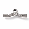 Non-Tarnish 304 Stainless Steel Toggle Clasps Parts, Textured, Bar, Stainless Steel Color, 18x6x2mm, Hole: 2mm