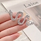 Snake Alloy Hair Bobbin Pins, Hair Accessories for Woman Girls, with Rhinestone, Platinum, 70x30mm