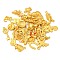 Alloy Pendants, Mixed Shapes, Matte Gold Color, 12~30x6.5~22.5x1.5~9mm, Hole: 1.5~3mm