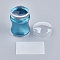 Silicone Nail Art Seal Stamp and Scraper Set, with Metal Handle, Nail Printing Template Tool, Blue, 5.2x4.2cm, 5.4x4cm