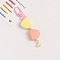 Acrylic Pendant Decorations, Heart, Star, Pink, 11cm