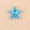 Computerized Embroidery Cloth Iron on/Sew on Patches, Costume Accessories, Appliques, Star, Deep Sky Blue, 3x3cm