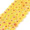 Handmade Millefiori Glass Bead Strands, Flower, Yellow, 3.7~5.6x2.6mm, Hole: 1mm, about 88~110pcs/Strand, 15.75''(40cm)