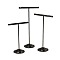 T Bar Iron Earring Displays Sets, Jewelry Display Rack, Jwvelry Tree Stand, Gunmetal, 90~125x60x34mm