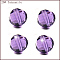 K9 Glass, Imitation Austrian Crystal Beads, Grade AAA, Faceted, Round, Medium Purple, 10mm, Hole: 0.9~1mm