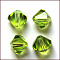 Imitation Austrian Crystal Beads, Grade AAA, K9 Glass, Faceted, Bicone, Yellow Green, 4x4mm, Hole: 0.7~0.9mm