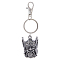 Viking One-eyed General Zinc Alloy Pendant Keychain, with Metal Clasp, Antique Silver, 11.5cm