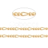 3.28 Feet Brass Figaro Chain X-CHC-G012-04G-2