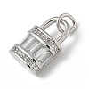 Rack Plating Brass Micro Pave Cubic Zirconia Pendants KK-K392-47P-2