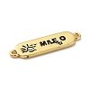 Beach Theme Rack Plating Brass Rectangle Connector Charms KK-P261-08E-G10-2