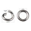 Tarnish Resistant 304 Stainless Steel Open Jump Rings STAS-Q186-02-4x0.8mm-2