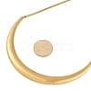 304 Stainless Steel Arc Shaped Pendant Snake Chain Necklaces for Women NJEW-B122-03G-5
