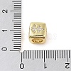 Brass Micro Pave Clear Cubic Zirconia European Beads KK-K368-01G-09-3