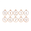Light Gold Plated Alloy Enamel Charms ENAM-T010-01G-1