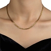 201 Stainless Steel Boston Link Chains Multi Layered Necklaces for Women NJEW-D055-09G-2