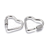 Non-Tarnish 304 Stainless Steel Screw Carabiner Lock Charms ZIRC-F255-060P-2