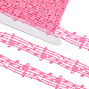 20 Yards Polyester Musical Note Lace Trim Ribbon OCOR-GF0004-44F-1