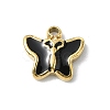 304 Stainless Steel Black Enamel Charms STAS-L022-439G-01-1