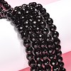 Black Stone Beads Strands G-I087-6mm-4