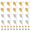 20 Pairs 2 Colors 304 Stainless Steel Stud Earring Findings STAS-HY0001-44-1