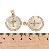 Brass Micro Pave Clear Cubic Zirconia Pendants X-KK-H466-07G-3