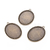 Tibetan Style Zinc Alloy Pendant Cabochon Settings X-TIBEP-M004-11AB-NR-1