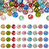 54Pcs 9 Colors Handmade Glod Sand Lampwork Beads Strands LAMP-TA0002-08-1
