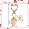 Acrylic Strawberry Pendant Decoration HJEW-SW00120-04-2