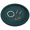 Round MDF Covered with Velvet Jewelry Organizer Display Trays ODIS-WH0099-224-1